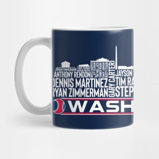 Washington Baseball Team All Time Legends, Washington D.C Skyline Mug